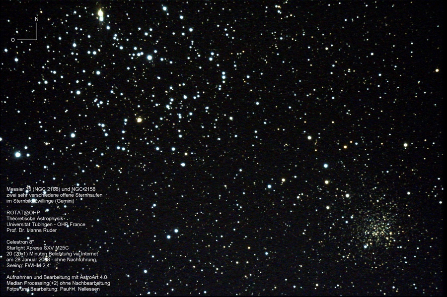 Messier 35 + NGC 2158